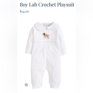 Little English Puppy Crochet Playsuit 12M